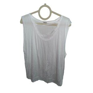 NWOT Lamade Womens Cutout Front Tank Top Size Large In White